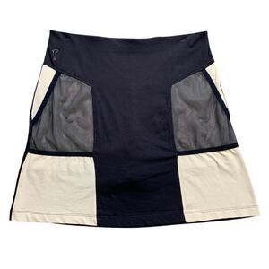Golfino Skort Womens 6/8 Navy White Dry Comfort Colorblock Mesh Golf Stretch